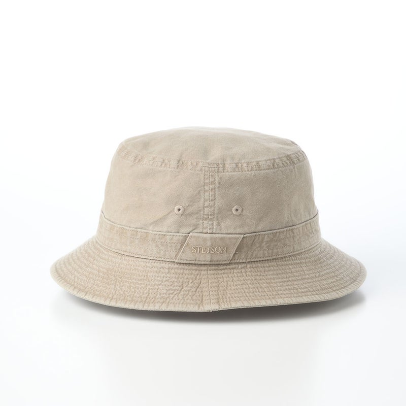 ステットソンの布帛ソフトハット COTTON OVERDYE WASHED HAT（コットンオーバーダイウォッシュドハット）SE076 ベージュ