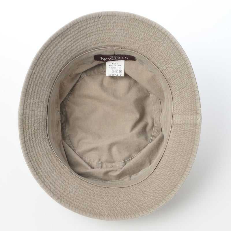 ステットソンの布帛ソフトハット COTTON OVERDYE WASHED HAT（コットンオーバーダイウォッシュドハット）SE076 ベージュ