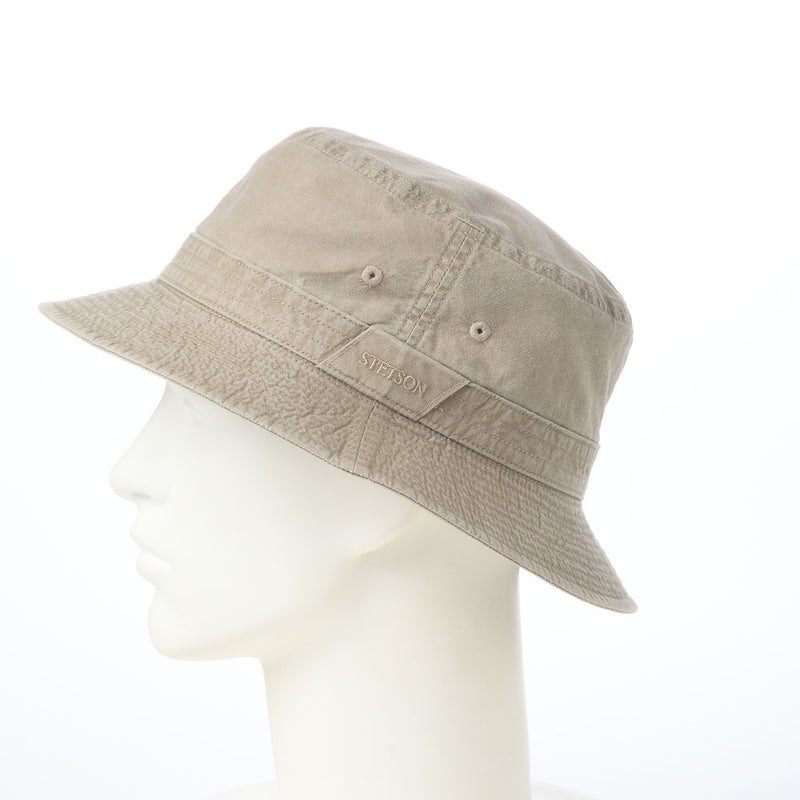 ステットソンの布帛ソフトハット COTTON OVERDYE WASHED HAT（コットンオーバーダイウォッシュドハット）SE076 ベージュ