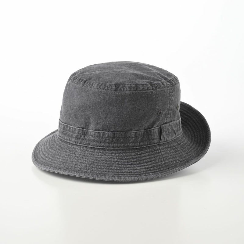 ステットソンの布帛ソフトハット COTTON OVERDYE WASHED HAT（コットンオーバーダイウォッシュドハット）SE076 ブラック