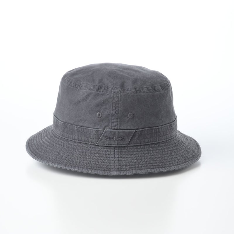 ステットソンの布帛ソフトハット COTTON OVERDYE WASHED HAT（コットンオーバーダイウォッシュドハット）SE076 ブラック