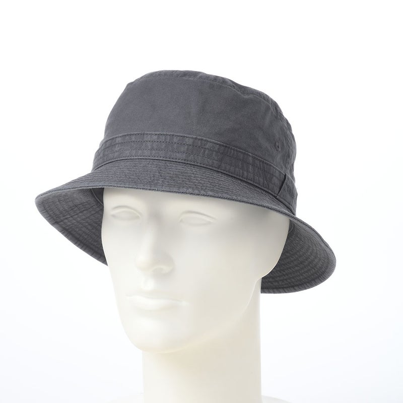 ステットソンの布帛ソフトハット COTTON OVERDYE WASHED HAT（コットンオーバーダイウォッシュドハット）SE076 ブラック