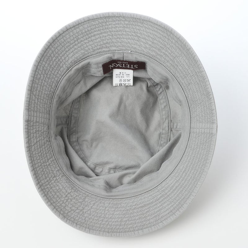 ステットソンの布帛ソフトハット COTTON OVERDYE WASHED HAT（コットンオーバーダイウォッシュドハット）SE076 グレー
