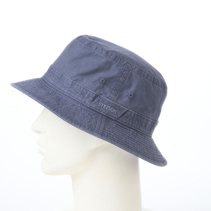 ステットソンの布帛ソフトハット COTTON OVERDYE WASHED HAT（コットンオーバーダイウォッシュドハット）SE076 ネイビー