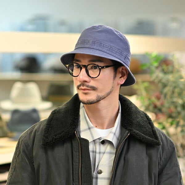 COTTON OVERDYE WASHED HAT（コットンオーバーダイウォッシュドハット）SE076 ネイビー