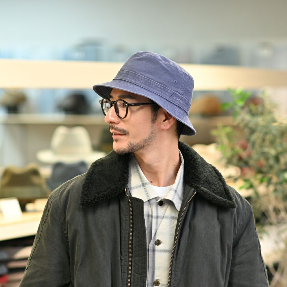 ステットソン 布帛ソフトハット COTTON OVERDYE WASHED HAT（コットン