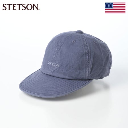 ステットソンのキャップ COTTON OVERDYE WASHED CAP（コットンオーバーダイウォッシュドキャップ）SE077 ネイビー