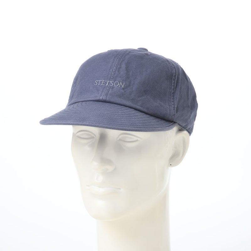 ステットソンのキャップ COTTON OVERDYE WASHED CAP（コットンオーバーダイウォッシュドキャップ）SE077 ネイビー