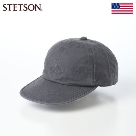 ステットソンのキャップ COTTON OVERDYE WASHED CAP（コットンオーバーダイウォッシュドキャップ）SE077 ブラック