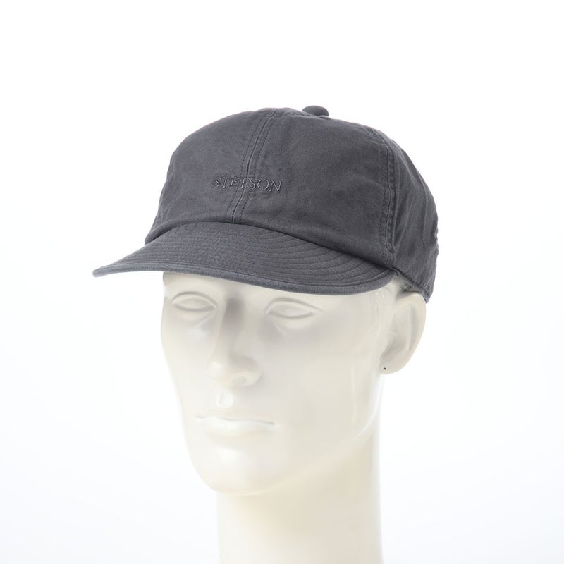 ステットソンのキャップ COTTON OVERDYE WASHED CAP（コットンオーバーダイウォッシュドキャップ）SE077 ブラック