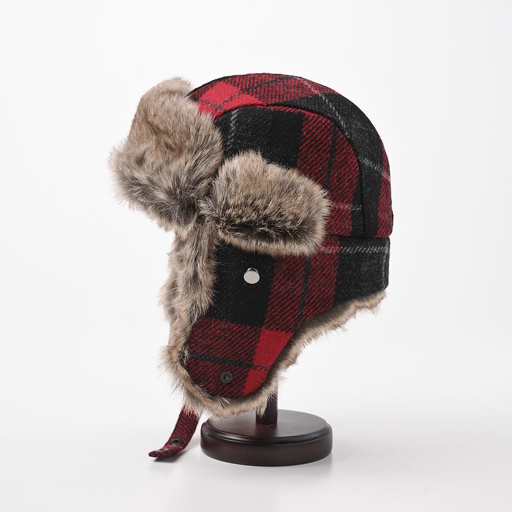 ステルコフスキー 飛行帽 LUMBERJACK Harris Tweed（ランバージャック