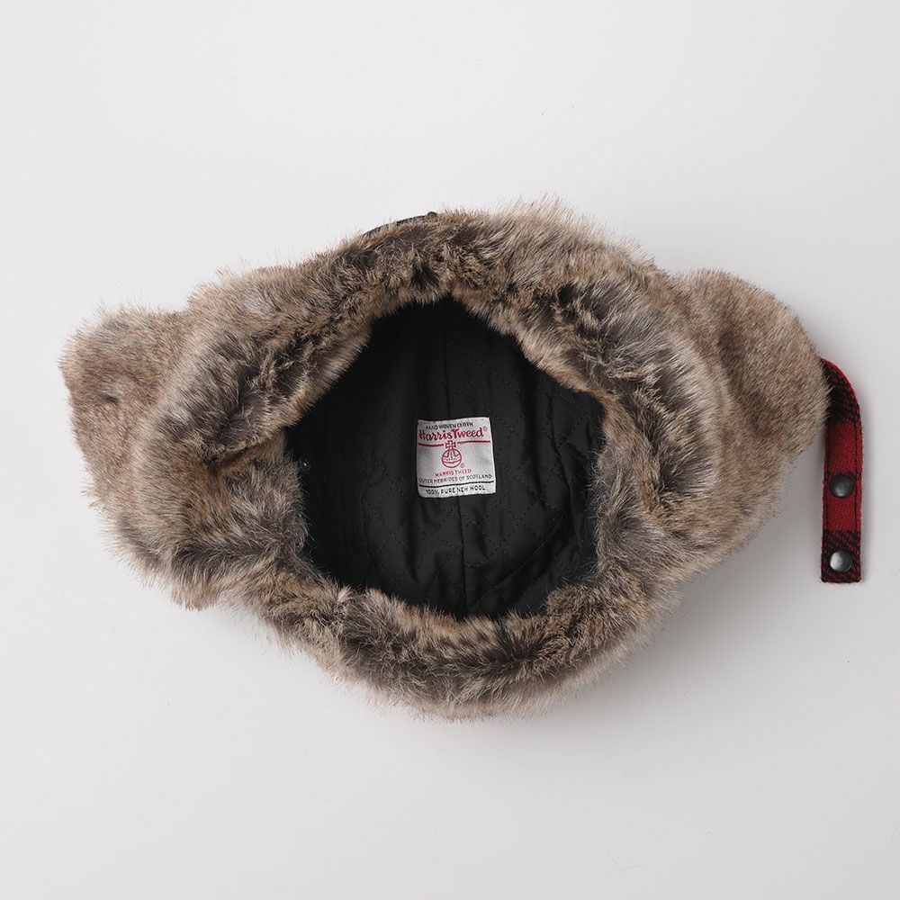 ステルコフスキー 飛行帽 LUMBERJACK Harris Tweed（ランバージャック