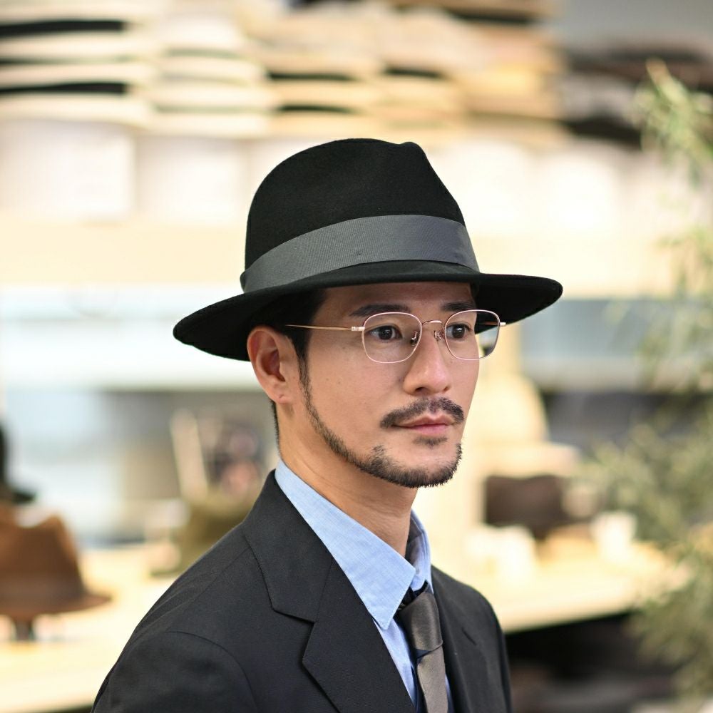 ビガリ フェルトハット DEAN（ディーン）ブラック | 帽子通販 時谷堂