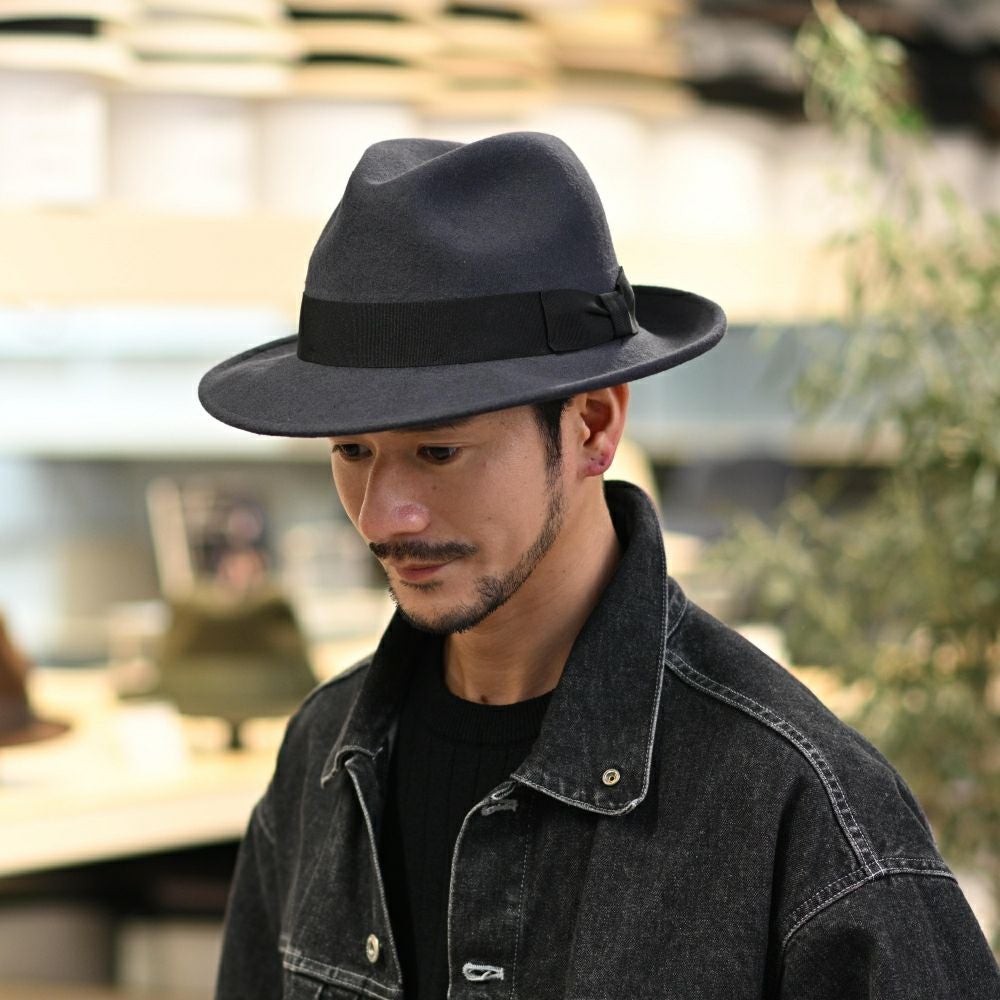 ビガリ フェルトハット DEAN（ディーン）ダークグレー | 帽子通販 時谷