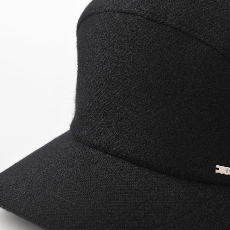 ダックスのキャップ Cap Wool Melange（キャップ ウールメランジ） D3854 ブラック