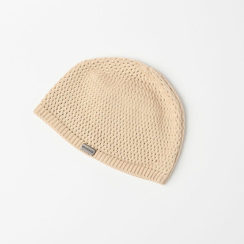 ステットソンのニット帽 SHORT KNIT BEANIE（ショート ニット ビーニー）SE100 ベージュ