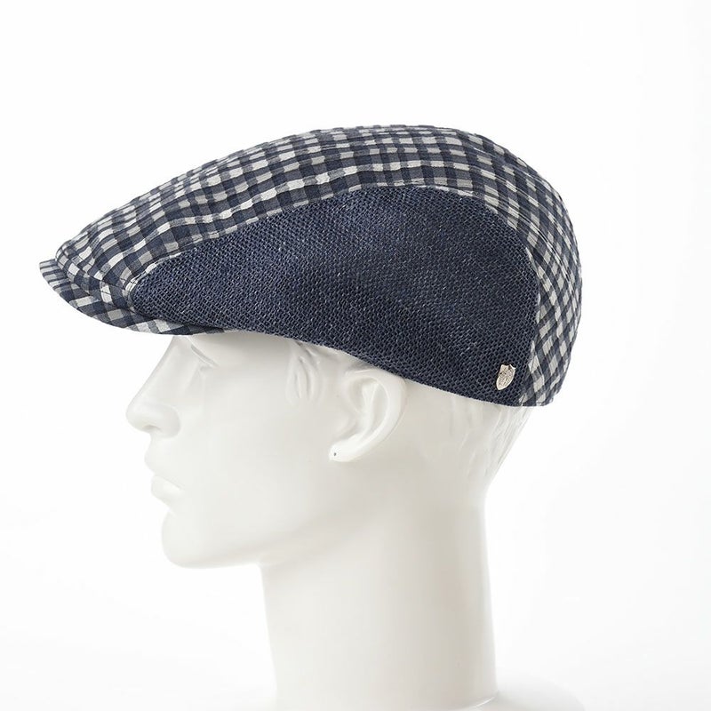 ダックスのハンチング Hunting Linen Check（ハンチング リネンチェック） D1726 ネイビー