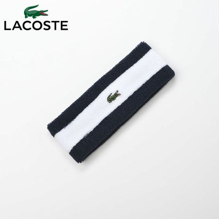 ラコステのヘアバンド COOL MAX BORDER HAIR BAND（クールマックス ボーダーヘアバンド） L7100 ネイビー