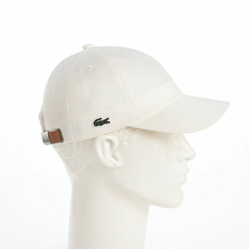 ラコステのキャップ COTTON TWILL CAP（コットンツイルキャップ） L1229 オフホワイト