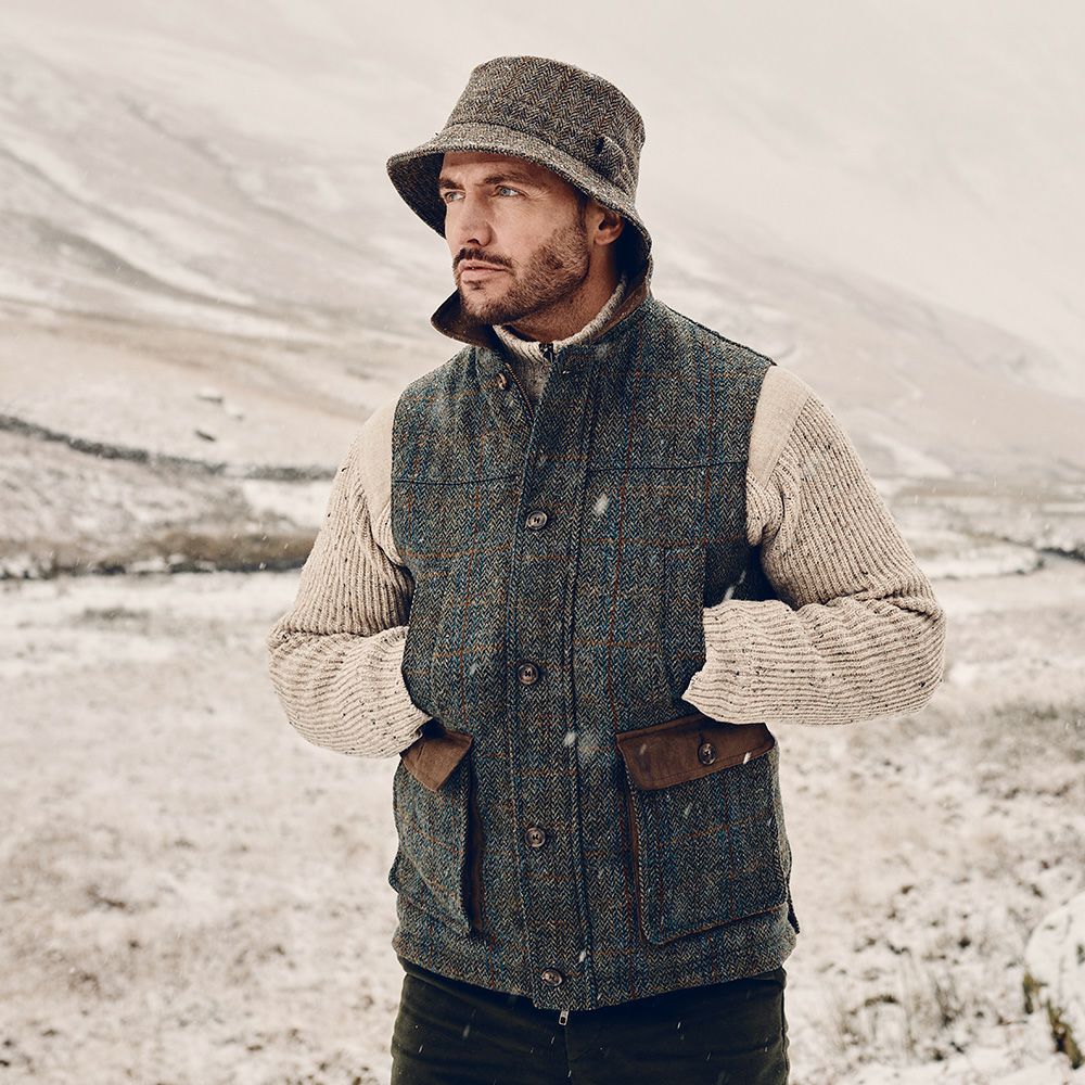 フェイルスワース バケットハット Harris Tweed Grouse（ハリス