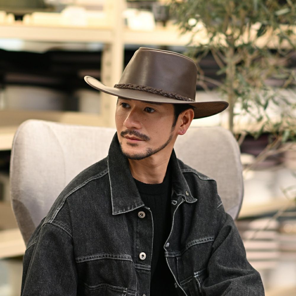 ビガリ ウエスタンハット MELBOURNE LEATHER（メルボルン レザー