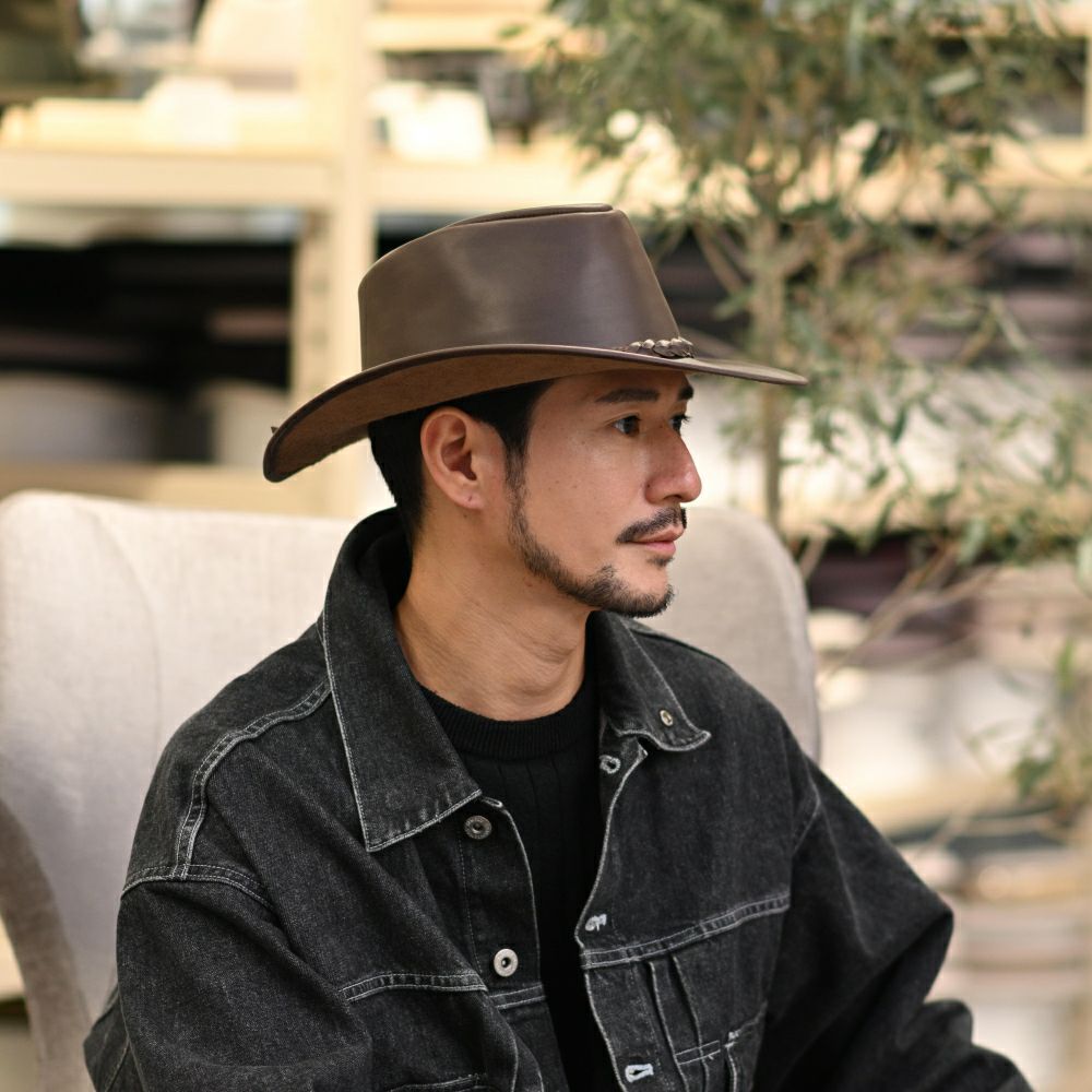 ビガリ ウエスタンハット MELBOURNE LEATHER（メルボルン レザー