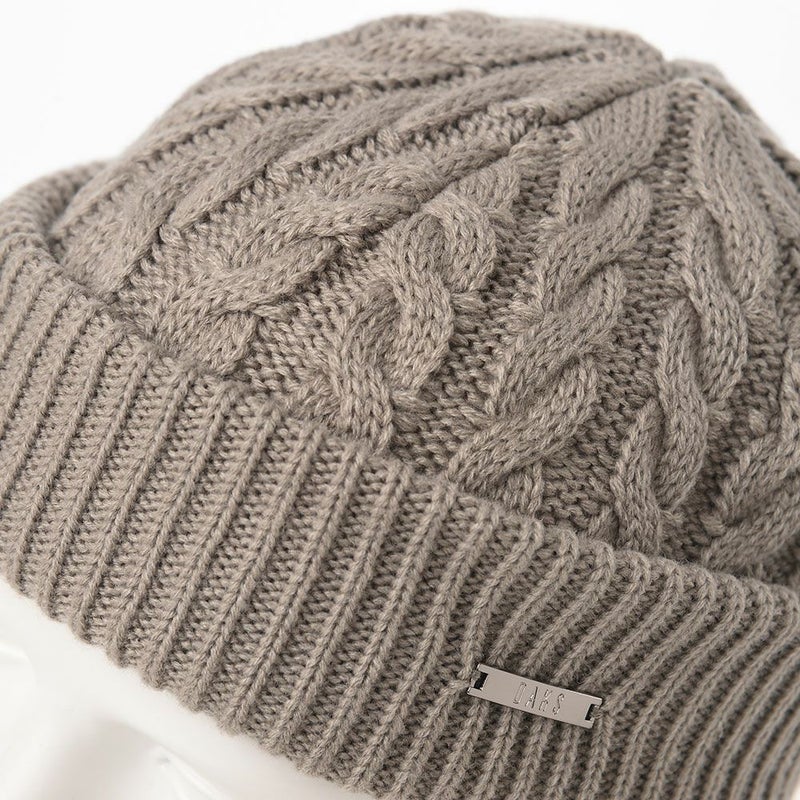 ダックスのニット帽 Knit Watch Cable（ニットワッチ ケーブル） D3889 グレージュ