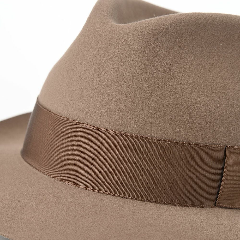 【tomorrowland】ベージュ ウール・フェルトハット ノックス フェルトハット Rabbit Fur Fedora Hat（ラビットファー