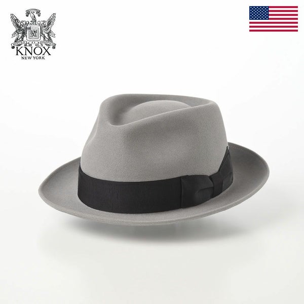 Rabbit Fur Trilby Hat（ラビットファー トリルビーハット）KPK ライトグレー