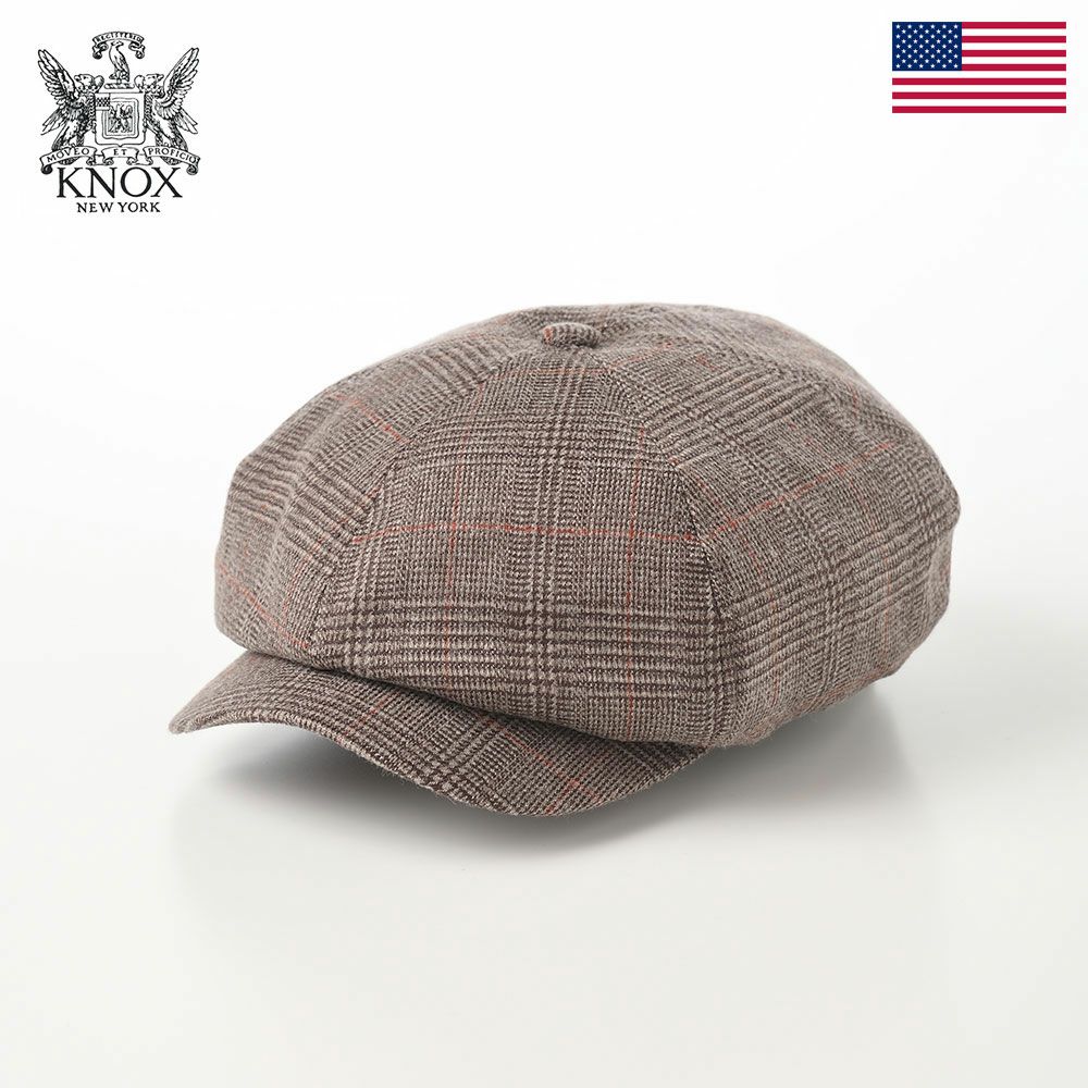 フランス製 ウール チェック キャスケット ハンチング ノックス キャスケット Melton Wool CasHunting（メルトンウール