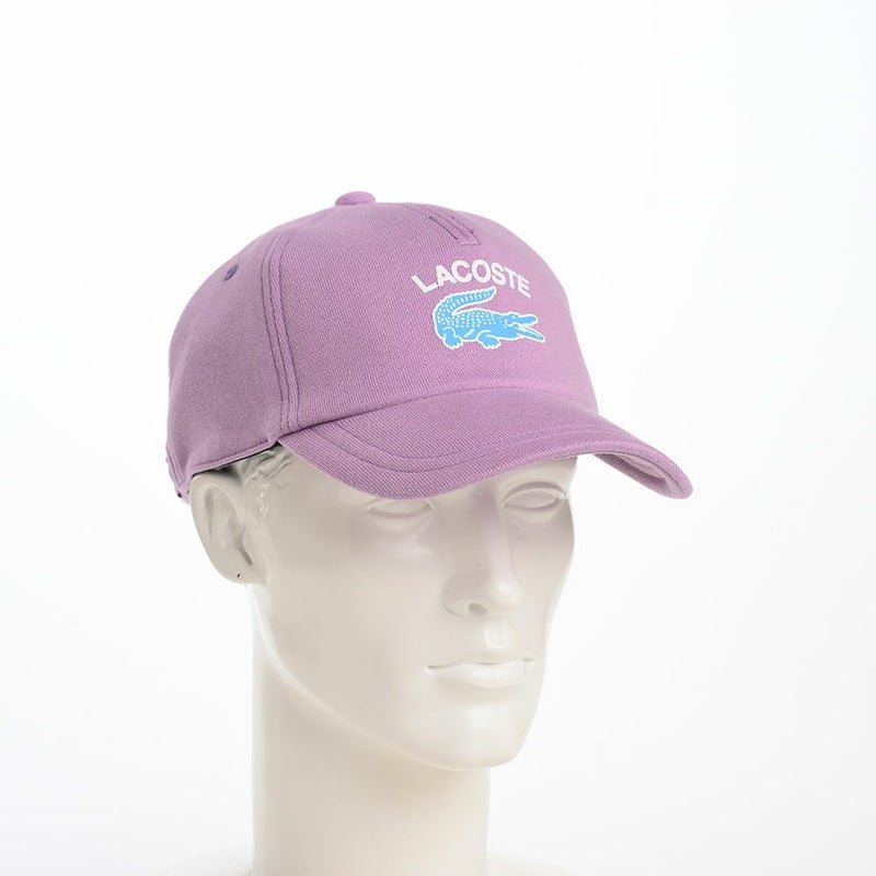 ラコステのキャップ PRINT JERSEY CAP（プリントジャージーキャップ） L1244 パープル