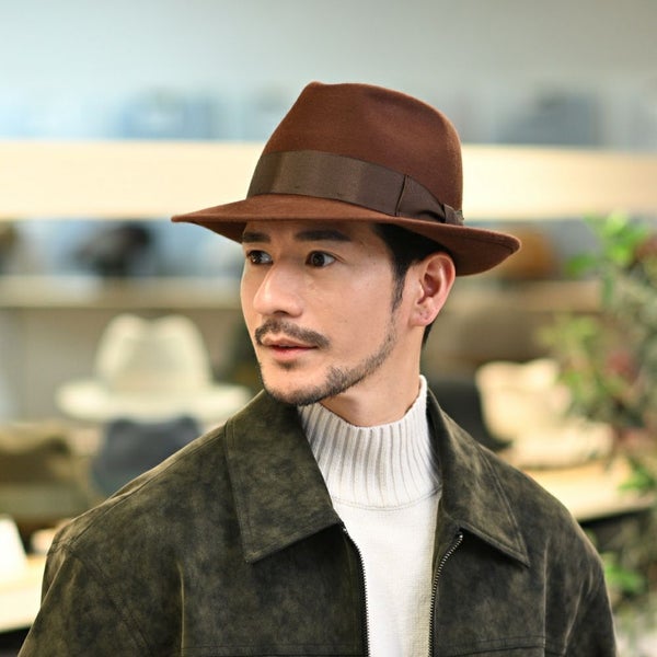Fur Felt Fedora（ファーフェルト フェドラ） ブラウン