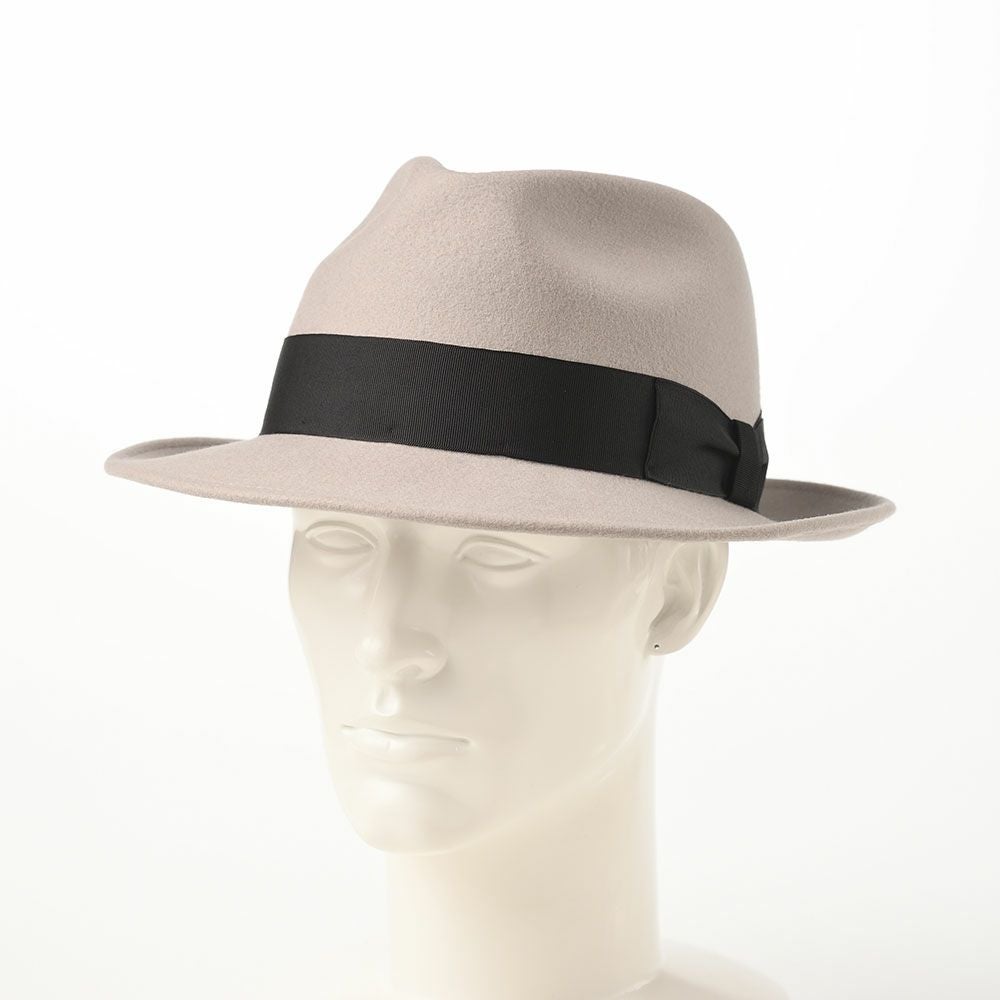 レッター フェルトハット Wool Fedora(ウールフェドラ) ライトグレー レッター フェルトハット Wool Fedora(ウールフェドラ) ライトグレー