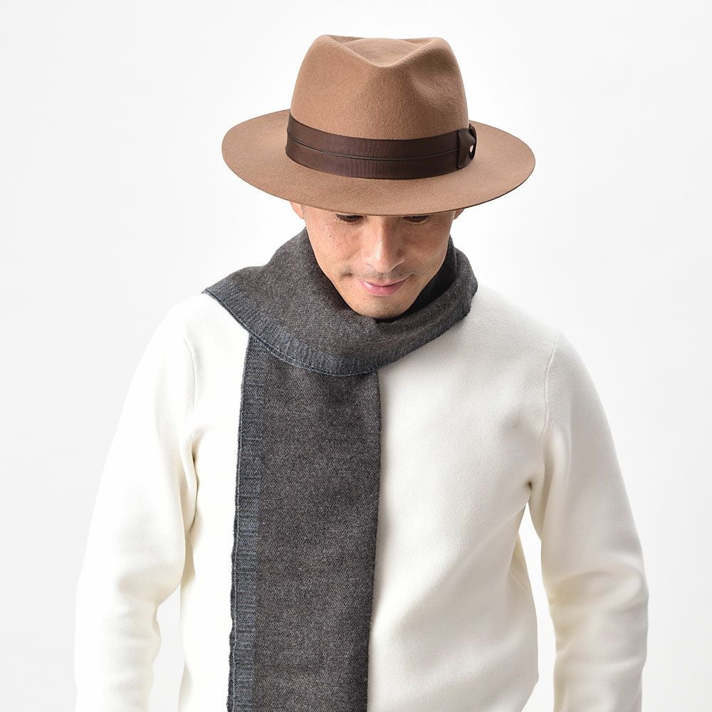 レッター フェルトハット Wool Flat（ウールフラット） キャメル