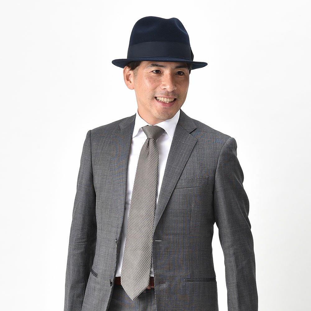 レッター フェルトハット Wool Trilby（ウールトリルビー） ネイビー