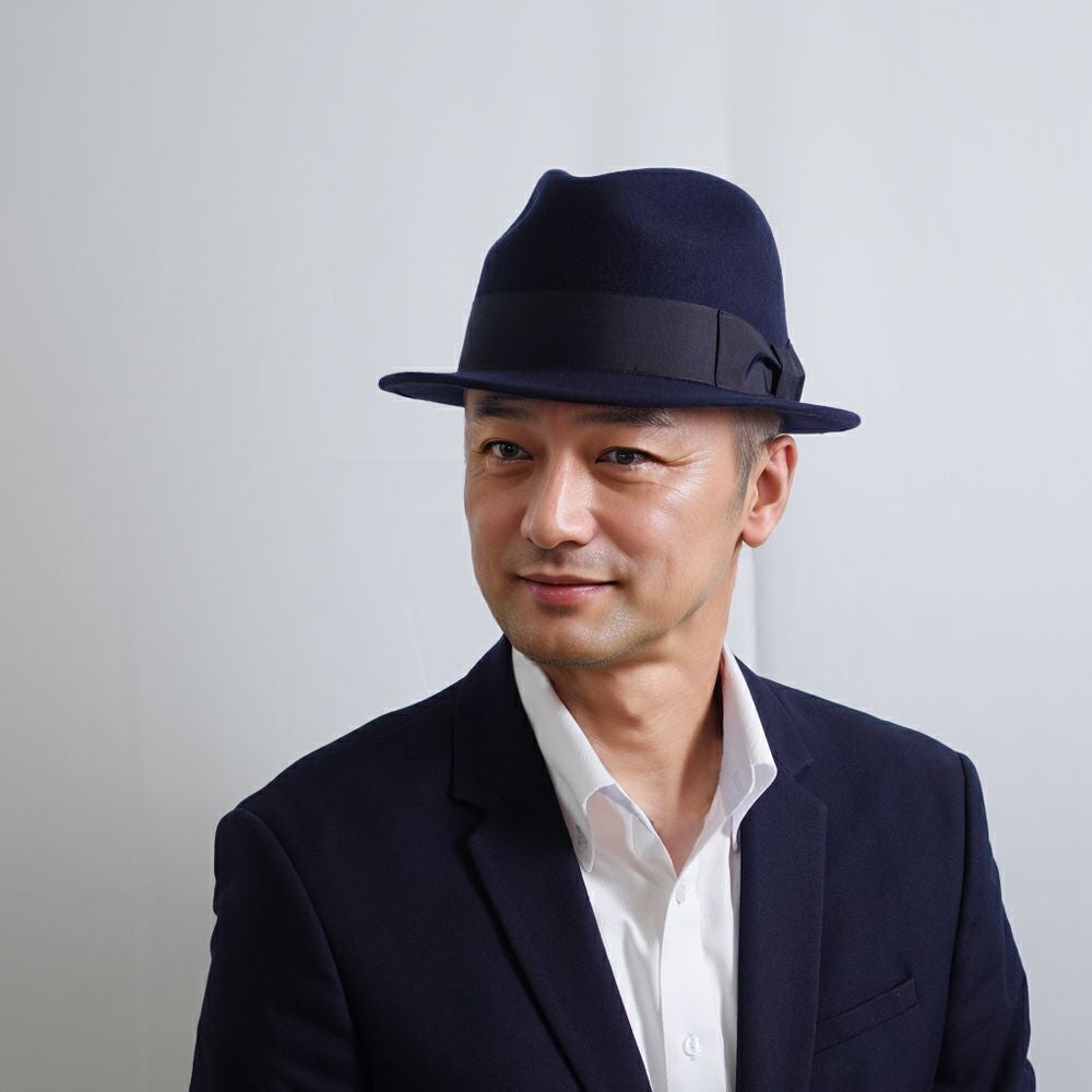 レッター フェルトハット Wool Trilby（ウールトリルビー） ネイビー