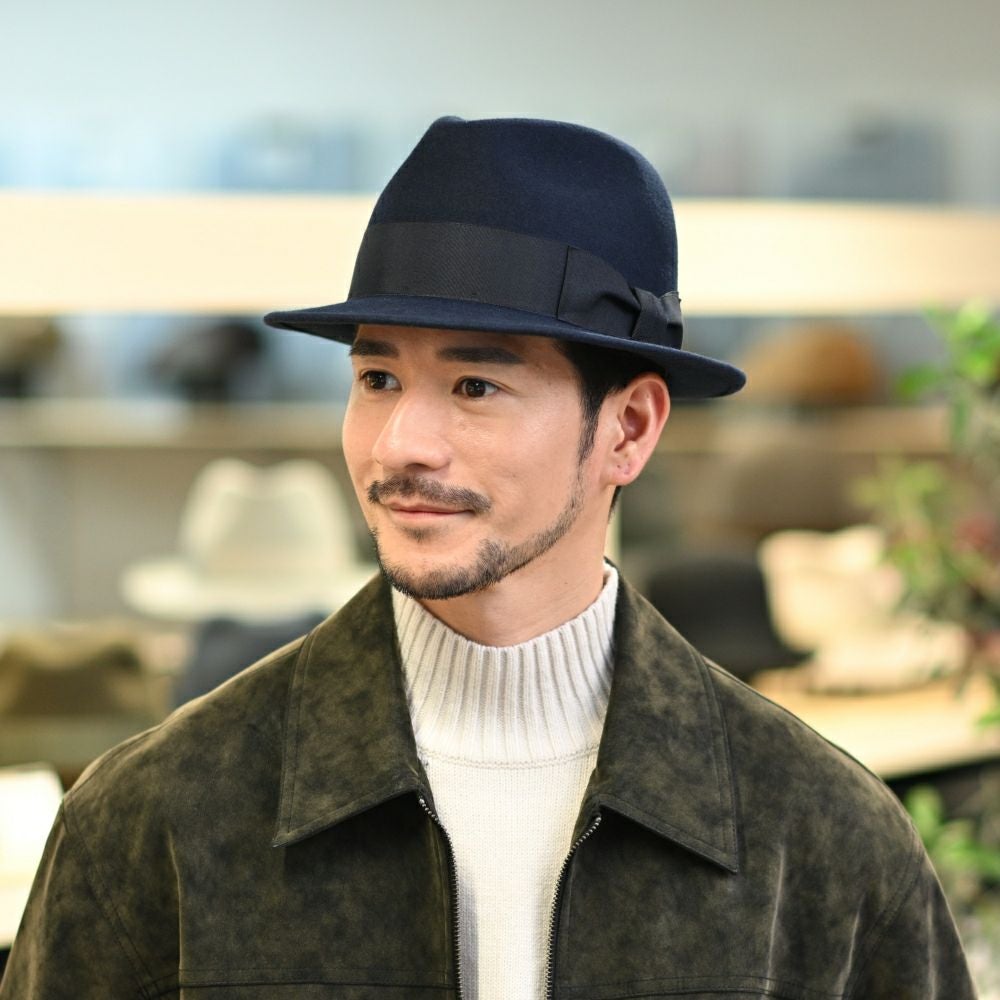 レッター フェルトハット Wool Trilby（ウールトリルビー） ネイビー