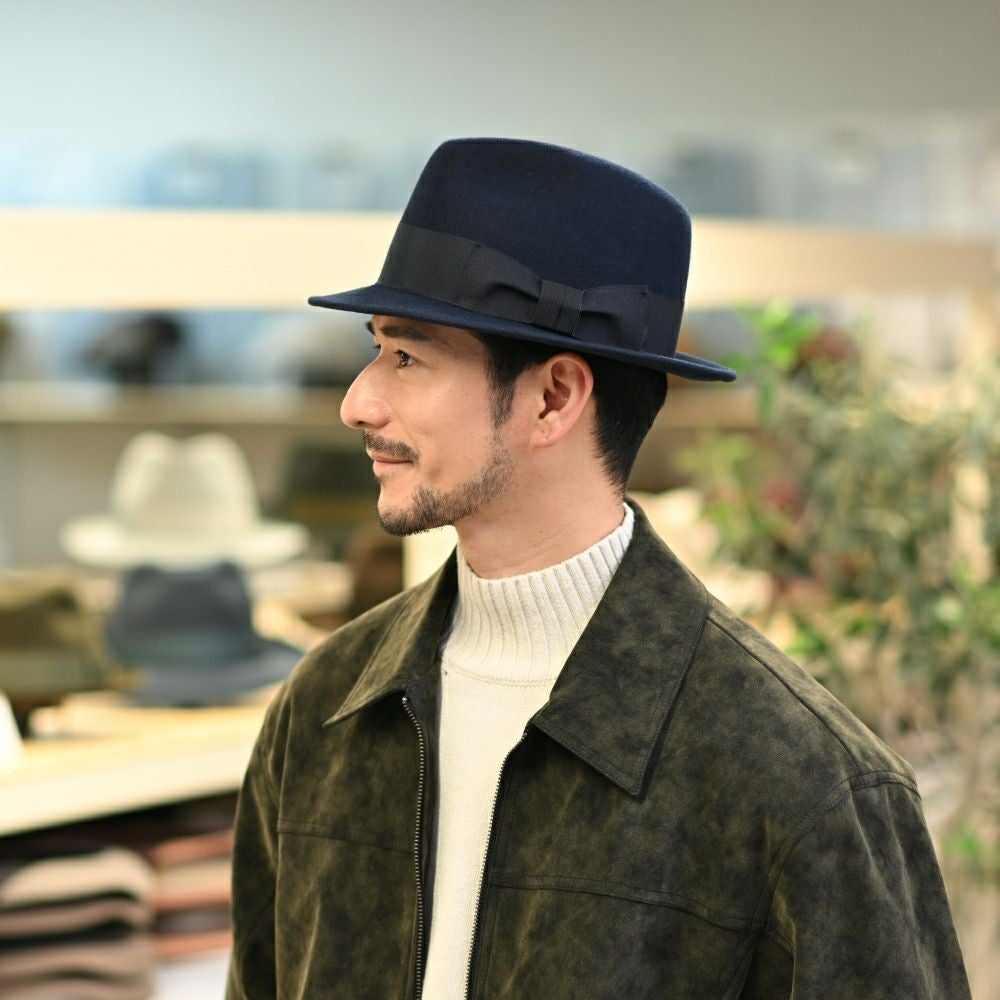 レッター フェルトハット Wool Trilby（ウールトリルビー） ネイビー