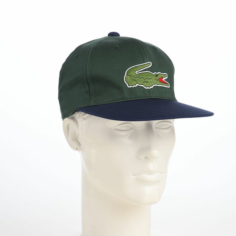 ラコステのキャップ BIG "WANI" BICOLOR CAP（ビッグワニバイカラーキャップ） L1276 グリーン