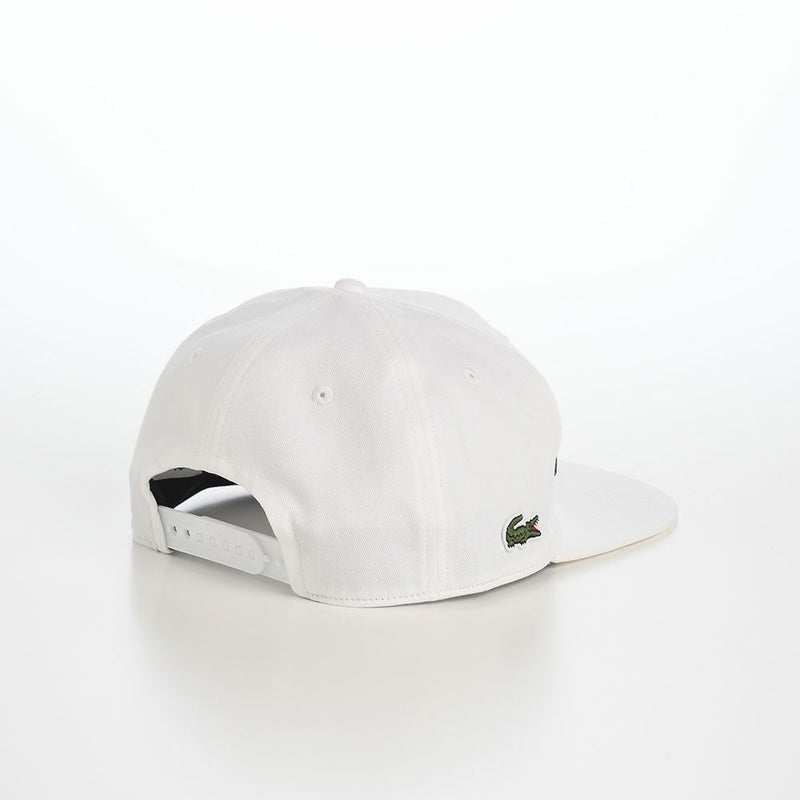 ラコステのキャップ ARCH LOGO FLAT VISOR CAP（アーチロゴフラットバイザーキャップ） L1273 ホワイト