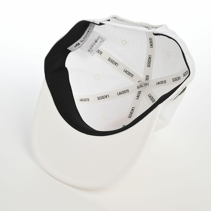 ラコステのキャップ ARCH LOGO FLAT VISOR CAP（アーチロゴフラットバイザーキャップ） L1273 ホワイト