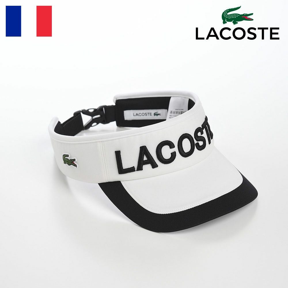 BOSS サンバイザー ホワイト 新品 ラコステ サンバイザー LOGO VISOR（ロゴバイザー） L1277 ホワイト