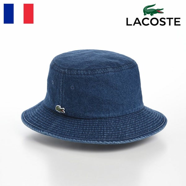 ONE POINT DENIM BUCKET HAT（ワンポイントデニムバケットハット） L1262 ブルー