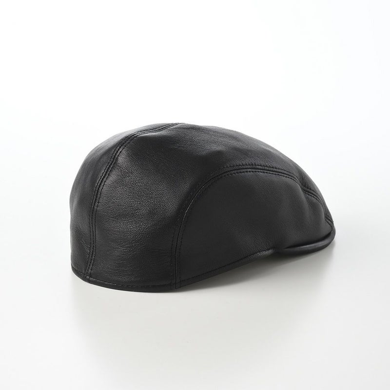 マローネのハンチング Four Panel Berretto Lambskin（フォーパネルベレット ラムスキン） BN14023 ブラック