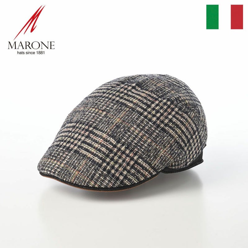 マローネのハンチング One Panel Berretto Brera（ワンパネルベレット ブレラ） BT1171 チェック