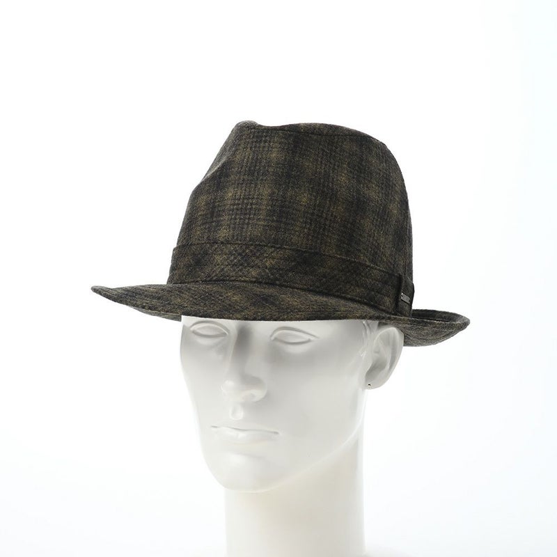 ダックスのソフトハット Manish Shadow Check（マニッシュ シャドーチェック） D3905 オリーブ