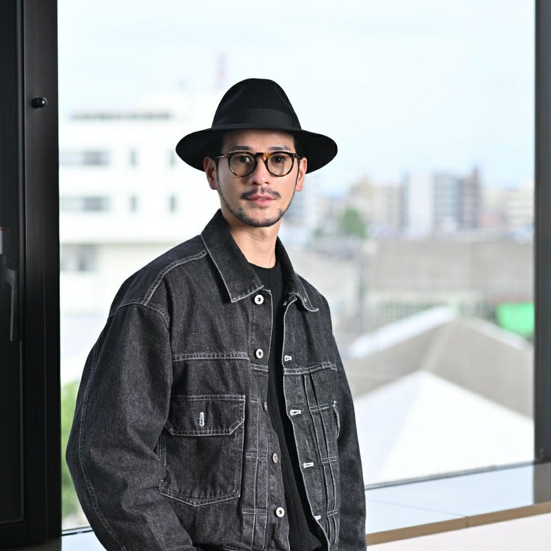 ボルサリーノのフェルトハット Q.S. Charlait Rasato（Q.S. シャルレイ ラザート） 111160 ブラックのモデル写真