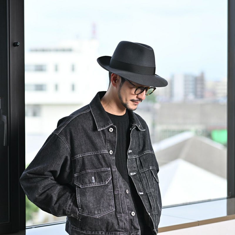 ボルサリーノのフェルトハット Q.S. Anello Rasato（Q.S. アネロ ラザート） 114336 グレー