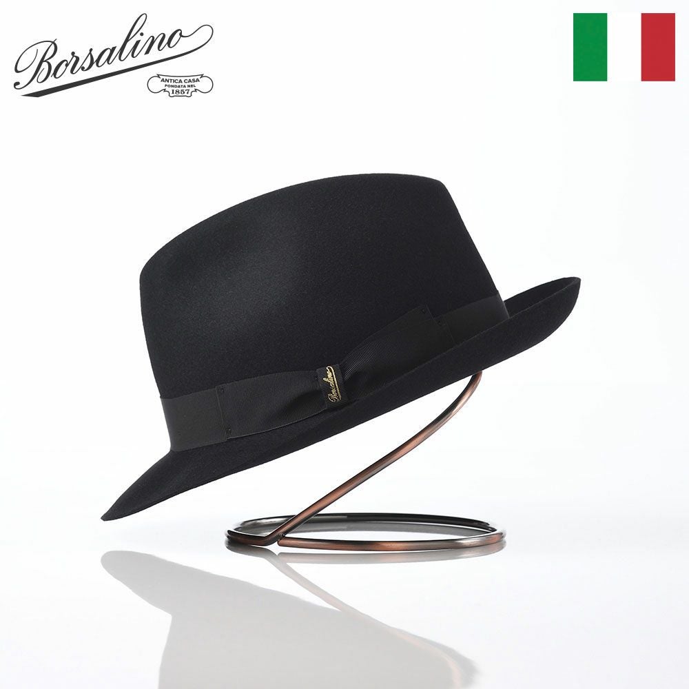 途轍もなく世界最高峰すぎる‼Borsalino グレー ファーフェルトハット ボルサリーノ フェルトハット Beaver（ビーバー） 400001 グレー
