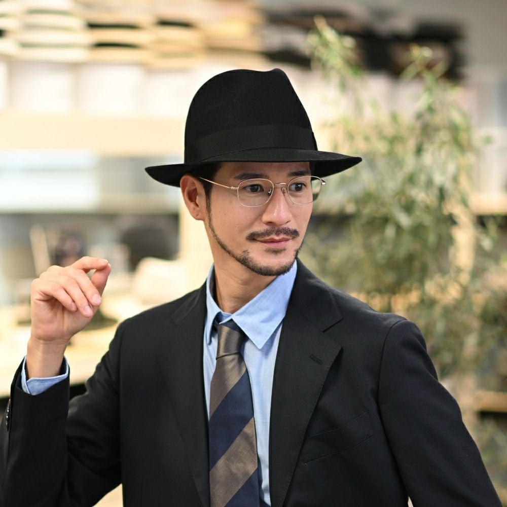 Borsalino マレンゴ ジェア ミディアム　ネイビー 55cm ボルサリーノ フェルトハット Marengo rasato（マレンゴ ラザート